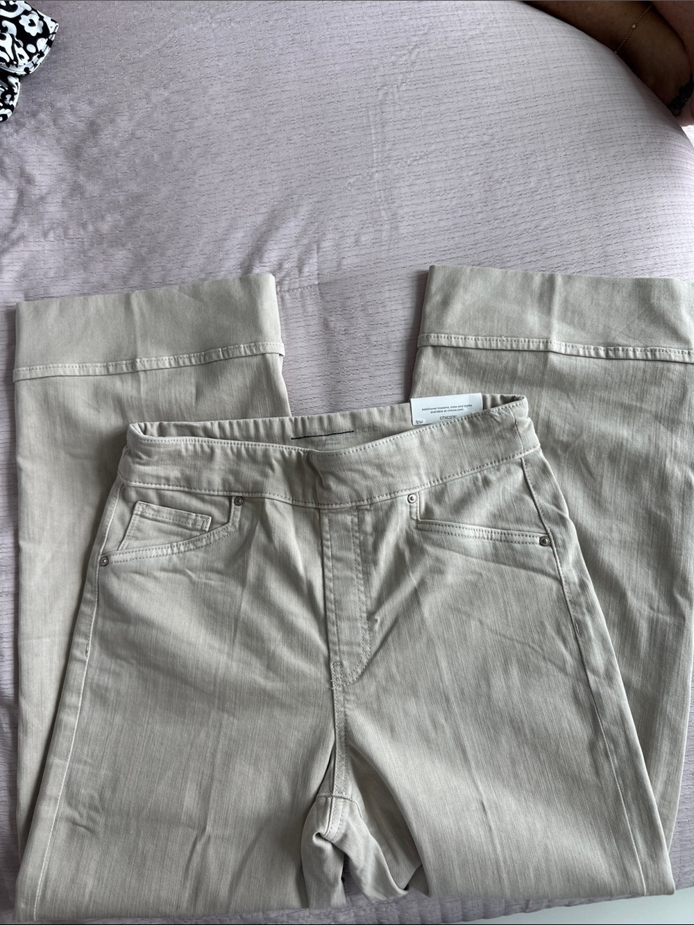 Chico's Light Taupe Stretch Chinos
